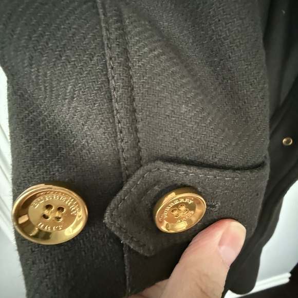 Authentic Burberry Brit Rushfield Rushmore Rushworth Wool Trench Coat, Size 10 - Picture 11 of 16